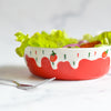 Strawberry Salad Bowls - Bowl, ceramic bowl, serving bowls, noodle bowl, salad bowls, bowl for snacks, large serving bowl | Bowls for dining table & home decor