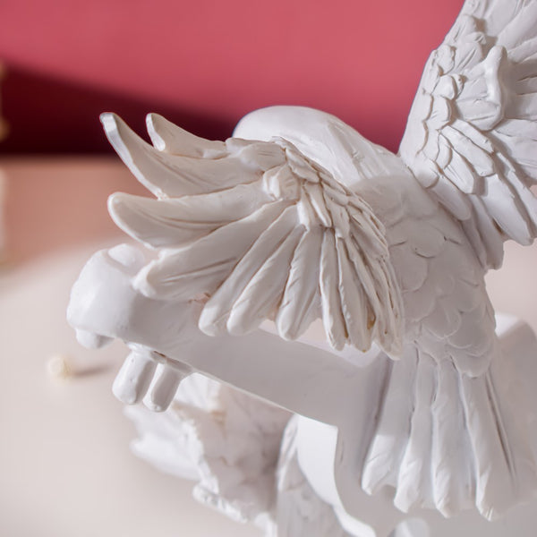 Dove Birds With Violin Decor White - Showpiece | Home decor item | Room decoration item