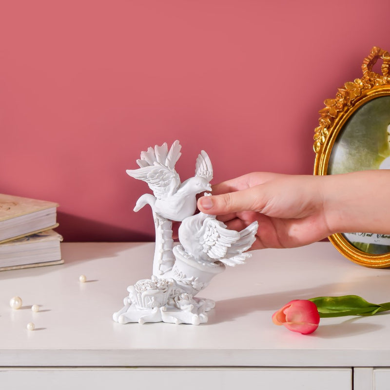 White Dove Birds Showpiece 6 Inch