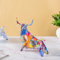 Bull Sculpture Resin Multicolour 8 Inch - Showpiece | Home decor item | Room decoration item