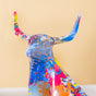 Bull Sculpture Resin Multicolour 8 Inch - Showpiece | Home decor item | Room decoration item