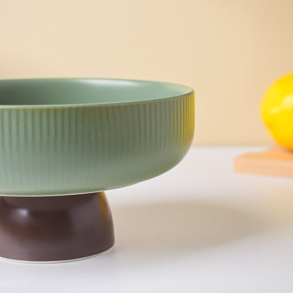 Fern Green Fruit Bowl Small - Bowl, ceramic bowl, serving bowls, bowl for snacks, large serving bowl | Bowls for dining table & home decor