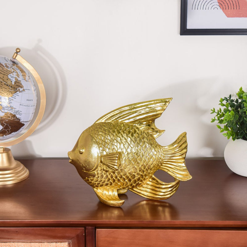 Fish Table Decor Gold - Showpiece | Home decor item | Room decoration item