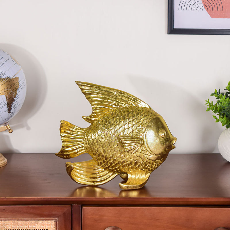 Fish Table Decor Gold - Showpiece | Home decor item | Room decoration item