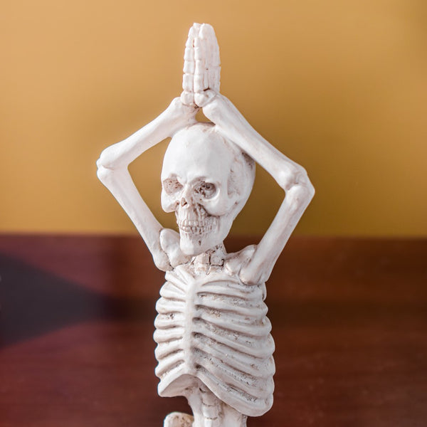 Yoga Skeleton Showpiece White Set Of 3