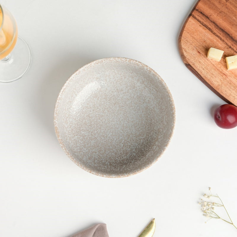 Speckled Glossy Curry Bowl Grey Brown 500 ml - Bowl, ceramic bowl, serving bowls, noodle bowl, salad bowls, bowl for snacks, large serving bowl | Bowls for dining table & home decor