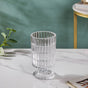 Ribbed Glass Pedestal Vase 7 Inch