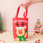 Reindeer Christmas Tote Bag Red