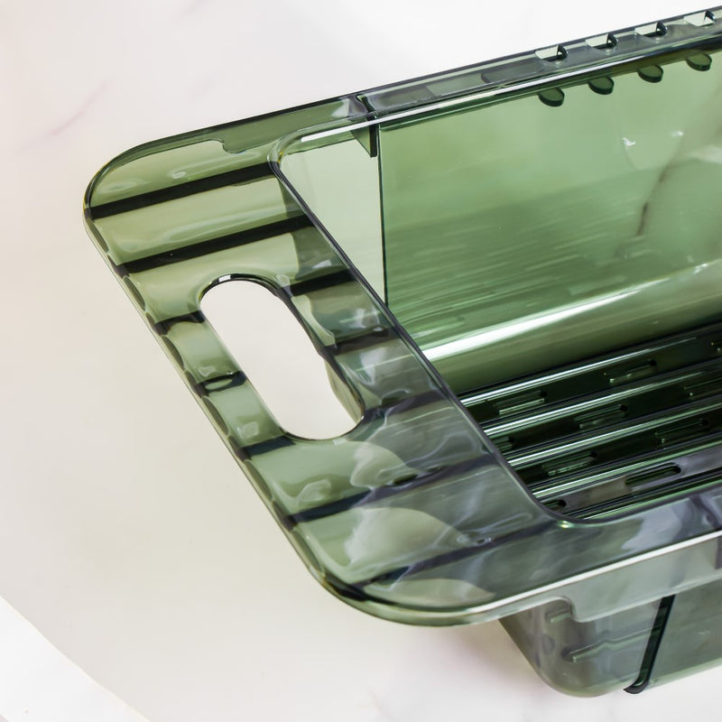 Expandable Strainer Basket Green 18 Inch - Kitchen Tool