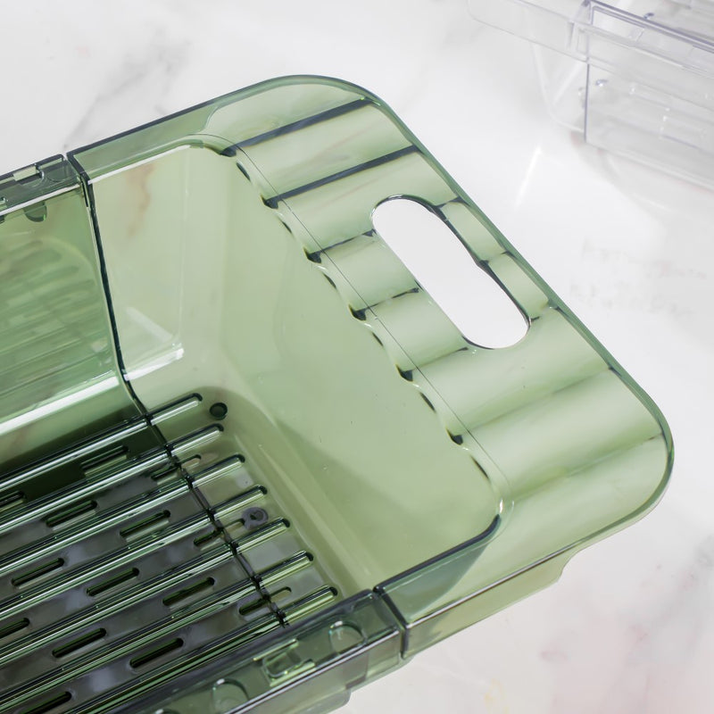 Expandable Strainer Basket Green 18 Inch - Kitchen Tool