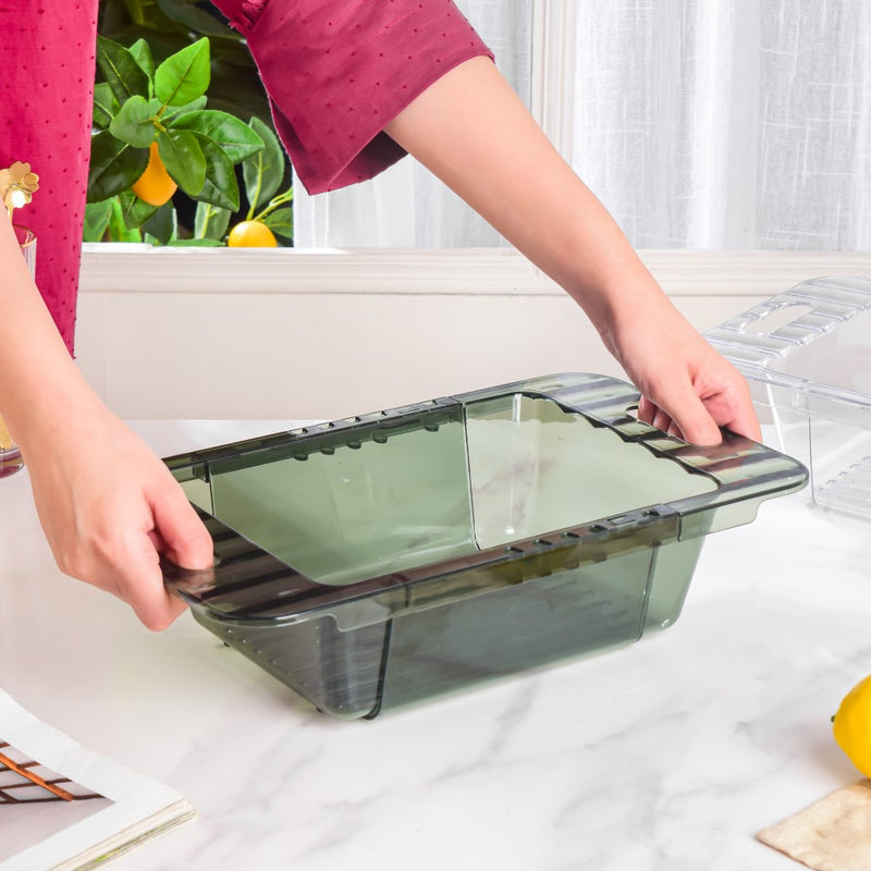 Expandable Strainer Basket Green 18 Inch - Kitchen Tool