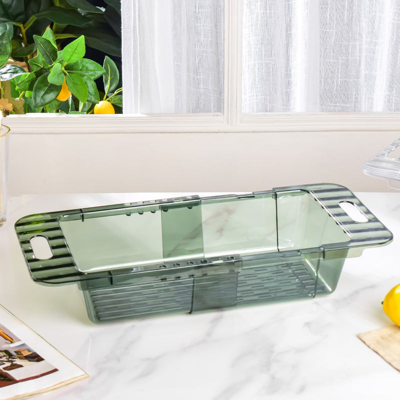 Expandable Strainer Basket Green 18 Inch - Kitchen Tool