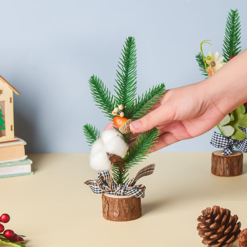 Acorn Cotton Christmas Table Decor 10 Inch - Artificial flower | Home decor item | Room decoration item