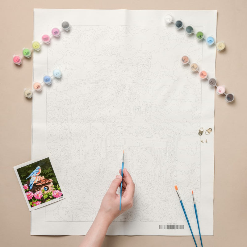 Singing Bluebirds DIY Painting By Numbers Kit