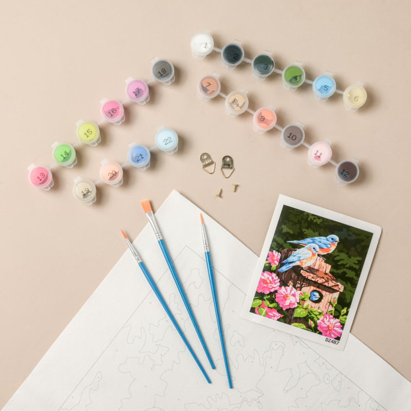 Singing Bluebirds DIY Painting By Numbers Kit