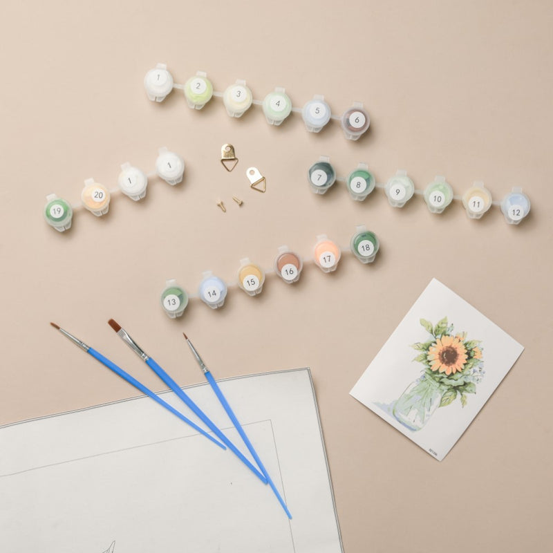 Sunflower Vase Still Life DIY Painting By Numbers Kit