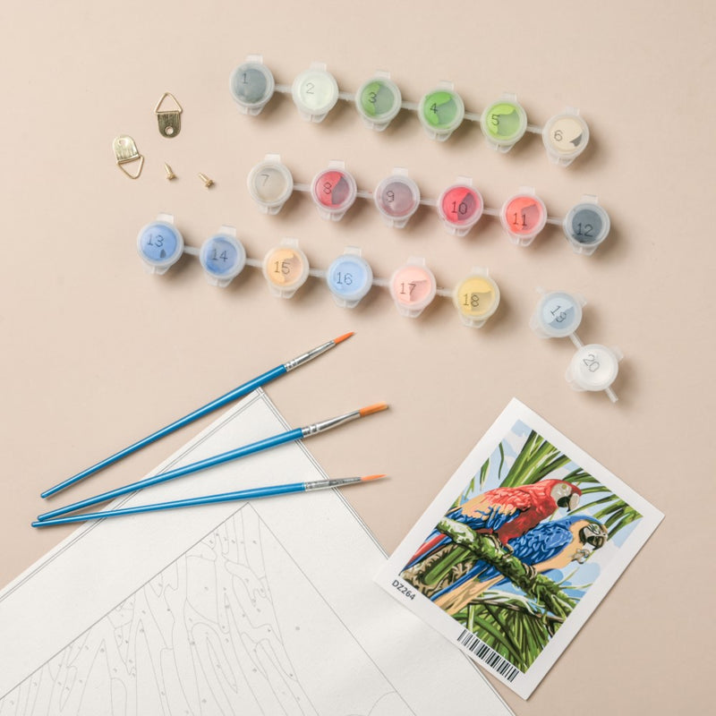 Tropical Macaws DIY Painting By Numbers Kit