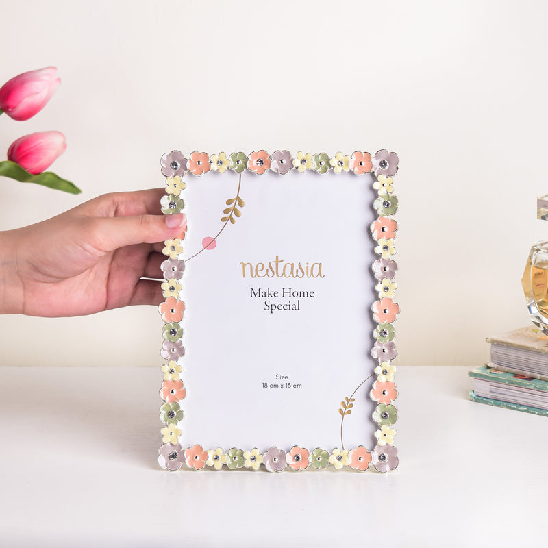 Floral Harmony Photo Frame 8 Inch - Picture frames and photo frames online | Room decoration items