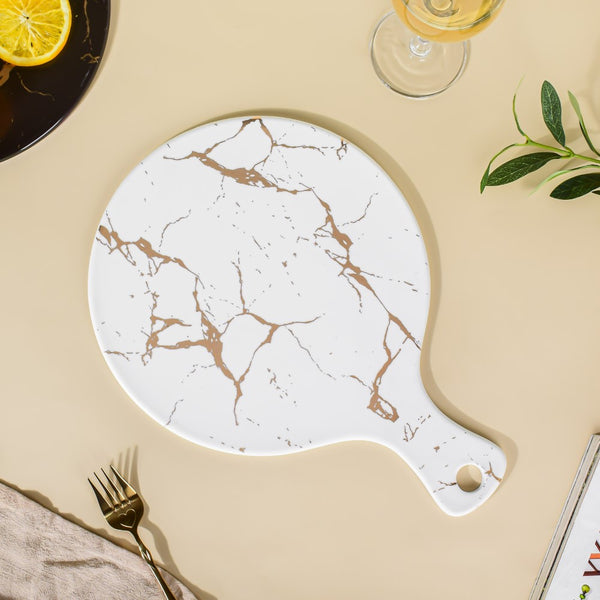 Marble Round Serving Platter - Ceramic platter, serving platter, fruit platter | Plates for dining table & home decor