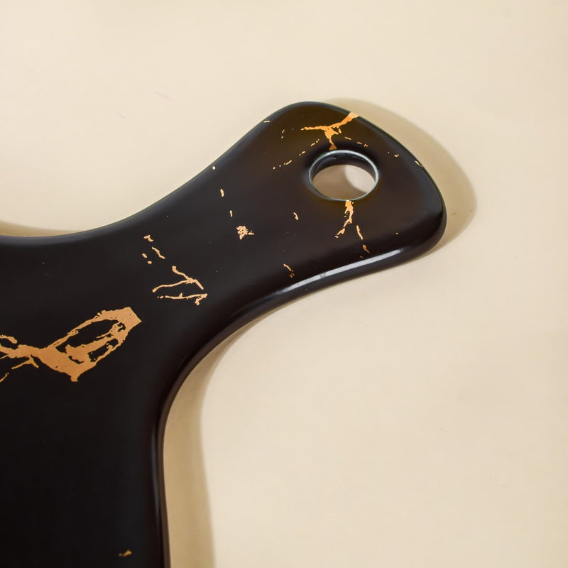 Marble Round Serving Platter Black - Ceramic platter, serving platter, fruit platter | Plates for dining table & home decor