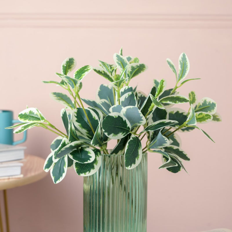 Artificial Green Leaves For Decor Set Of 2 - Artificial Plant | Flower for vase | Home decor item | Room decoration item