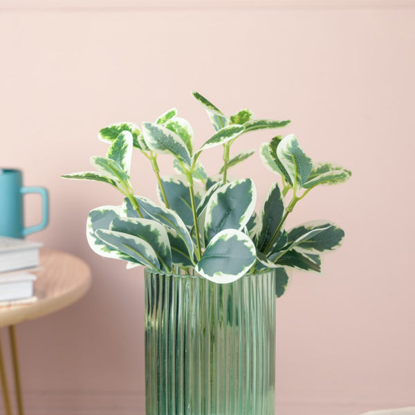 Artificial Green Leaves For Decor Set Of 2 - Artificial Plant | Flower for vase | Home decor item | Room decoration item