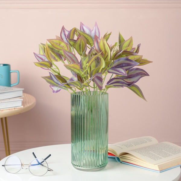 Vibrant Faux Green Leaves For Decor Set Of 2 - Artificial Plant | Flower for vase | Home decor item | Room decoration item