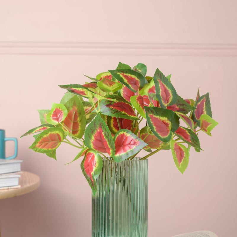 Artificial Decorative Coleus Leaves Set of 2 - Artificial Plant | Flower for vase | Home decor item | Room decoration item