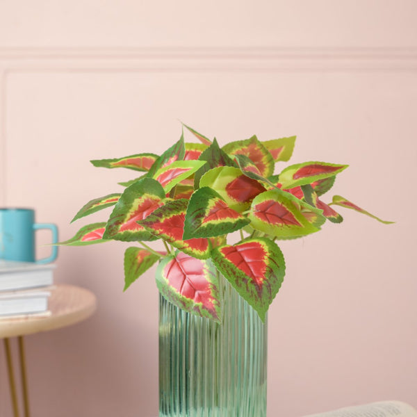 Artificial Decorative Coleus Leaves Set of 2 - Artificial Plant | Flower for vase | Home decor item | Room decoration item