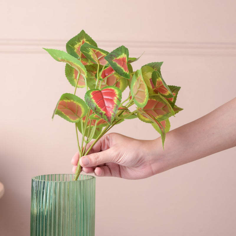 Artificial Decorative Coleus Leaves Set of 2 - Artificial Plant | Flower for vase | Home decor item | Room decoration item