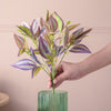 Vibrant Faux Green Leaves For Decor Set Of 2 - Artificial Plant | Flower for vase | Home decor item | Room decoration item