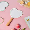 Love Heart Hand Mirror White - Handheld mirror: Buy mirror online | Mirror for dressing table and room decor