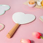 Love Heart Hand Mirror White - Handheld mirror: Buy mirror online | Mirror for dressing table and room decor