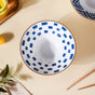 Umai Patterned Ceramic Ramen Bowl Blue And White 900 ml - Soup bowl, ceramic bowl, ramen bowl, serving bowls, salad bowls, noodle bowl | Bowls for dining table & home decor