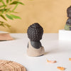 Thinking Monk Clay Showpiece Small Off White - Showpiece | Home decor item | Room decoration item