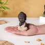 Thinking Monk Clay Showpiece Small Off White - Showpiece | Home decor item | Room decoration item