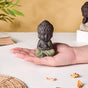 Meditating Monk Clay Showpiece Small Sage Green - Showpiece | Home decor item | Room decoration item