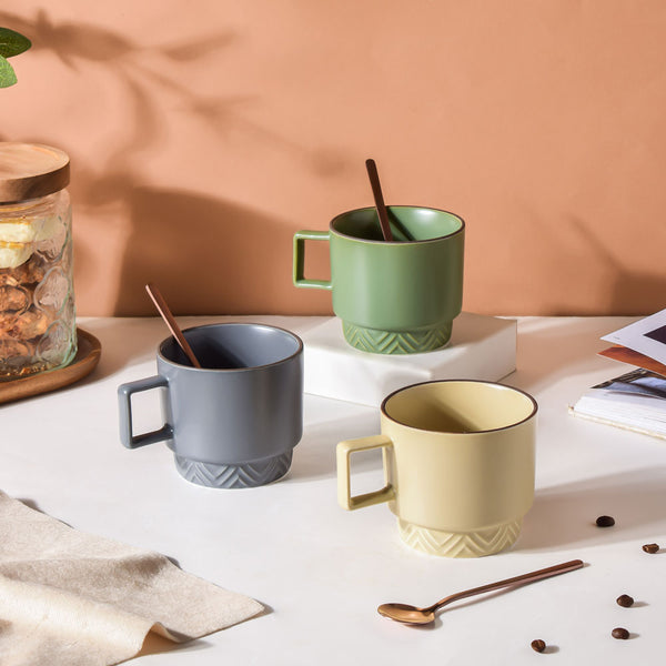 Mug With Spoon- Mug for coffee, tea mug, cappuccino mug | Cups and Mugs for Coffee Table & Home Decor