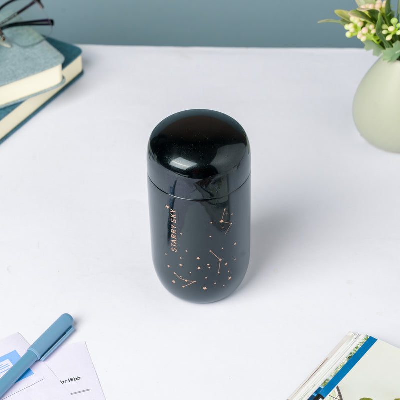 Starry Sky Mini Stainless Steel Flask Black 200ml - Water bottle, flask, steel water bottle | Flask for Travelling