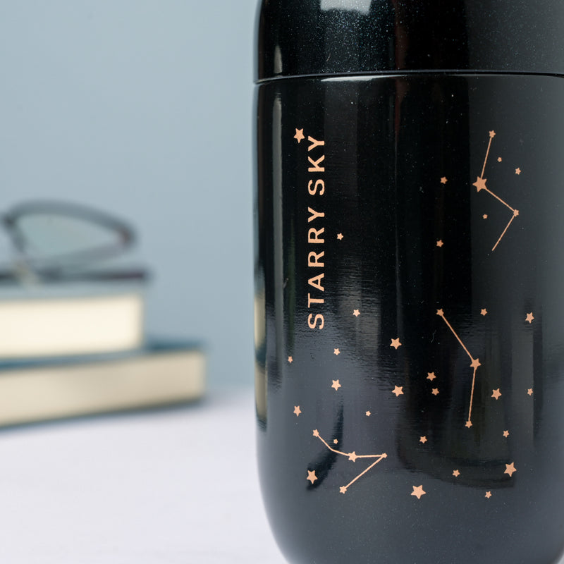 Starry Sky Mini Stainless Steel Flask Black 200ml - Water bottle, flask, steel water bottle | Flask for Travelling