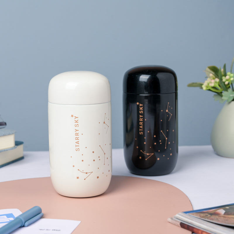 Starry Sky Mini Stainless Steel Flask Black 200ml - Water bottle, flask, steel water bottle | Flask for Travelling