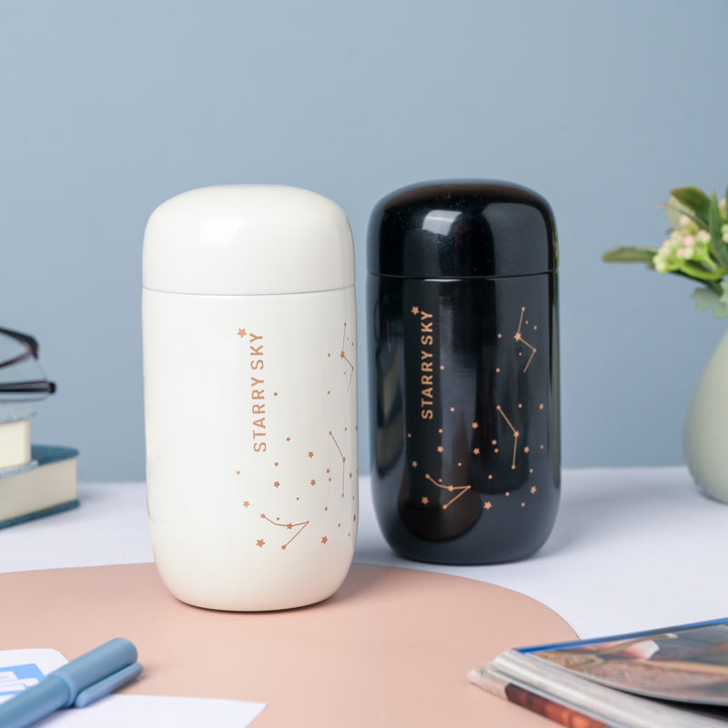 Starry Sky Mini Stainless Steel Flask Black 200ml - Water bottle, flask, steel water bottle | Flask for Travelling