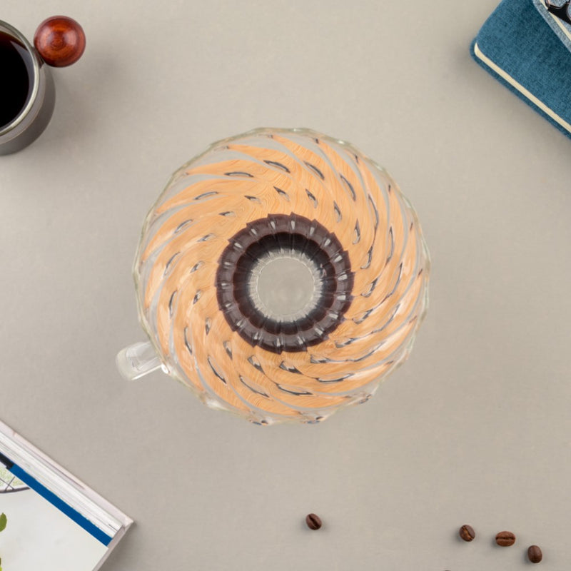 Self Brew V60 Glass Drip Coffee Maker with Pot 700ml - Coffee dripper, glass pot, glass filter | Coffee maker with pot for Dining table & Home decor