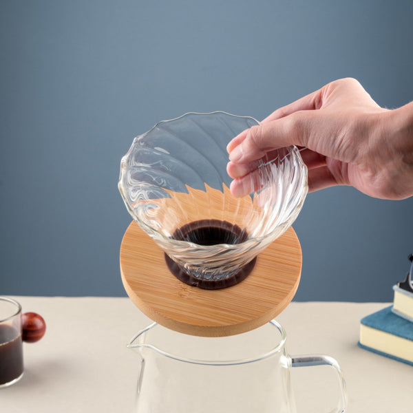 V60 Coffee Dripper Textured Glass