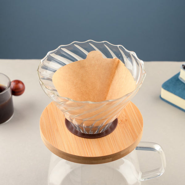 V60 Coffee Dripper Textured Glass