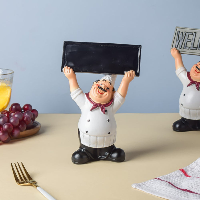 Chef Decor With Board - Showpiece | Home decor item | Room decoration item
