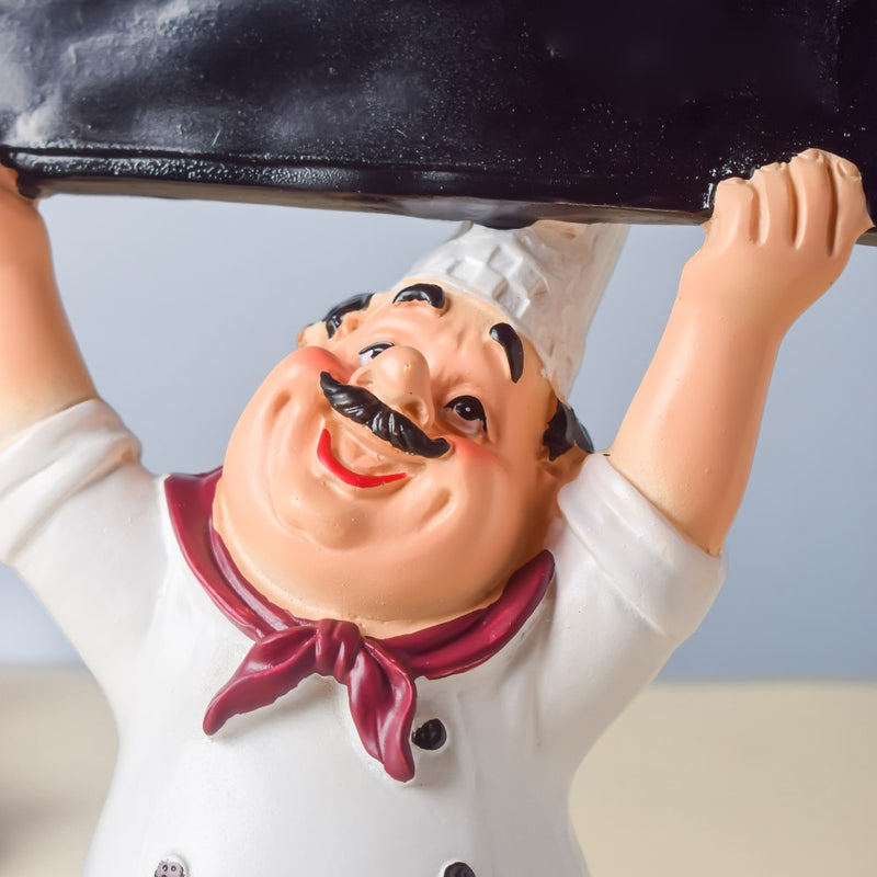 Chef Decor With Board - Showpiece | Home decor item | Room decoration item