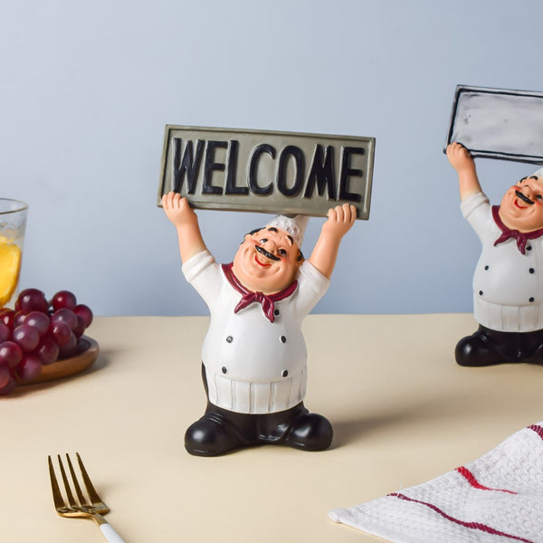 Welcome Chef Resin Decor - Showpiece | Home decor item | Room decoration item