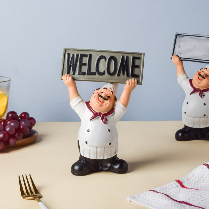Welcome Chef Resin Decor - Showpiece | Home decor item | Room decoration item