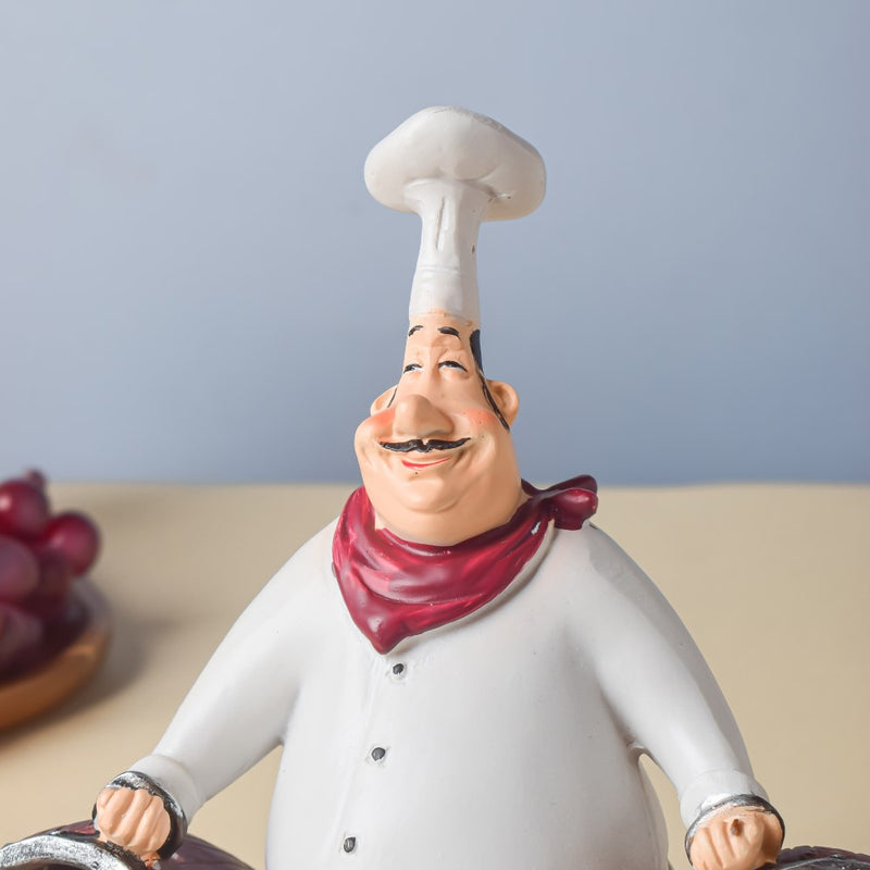 Table Chef With Salt And Pepper Shaker Cannon - Showpiece | Home decor item | Room decoration item